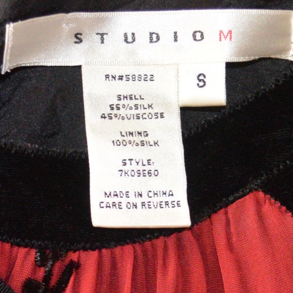 Studio M Velvet Flocked Halter Cocktail Dress Sz S - Picture 5 of 5